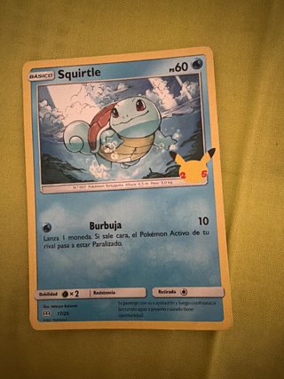 Carta Pokémon Squirtle 25 Aniversario McDonald's