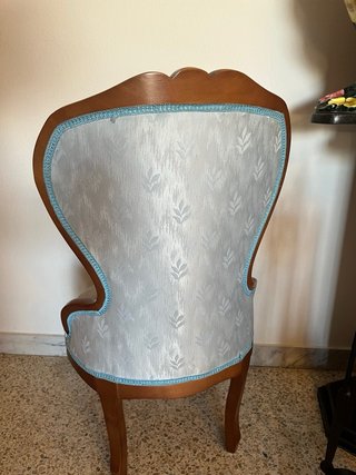 Butaca Vintage Azul Tapizada