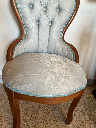 Butaca Vintage Azul Tapizada