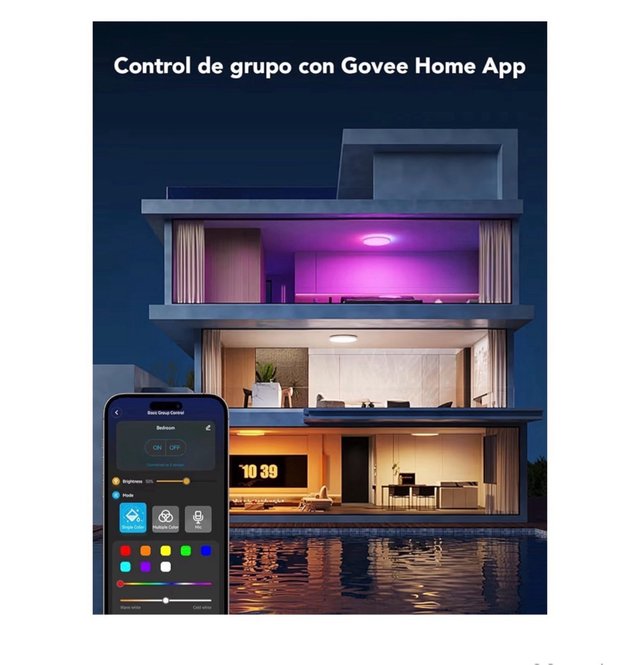 PackX2 Plafones Techo Inteligente Govee 12 RGB