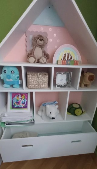 Estantería infantil casita blanca