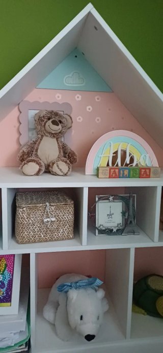 Estantería infantil casita blanca