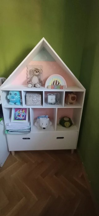 Estantería infantil casita blanca