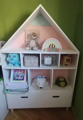 Estantería infantil casita blanca