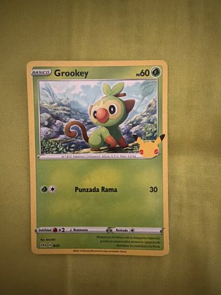 Carta Pokémon Grookey 25 Aniversario McDonald's