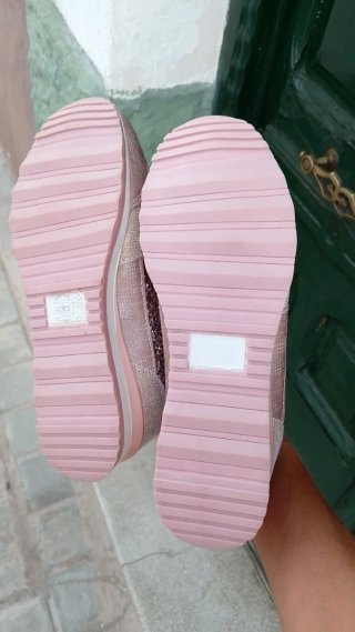 Zapatillas rosas con brillos tallas 37