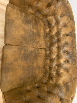 Sofá Chesterfield de piel 2 plazas