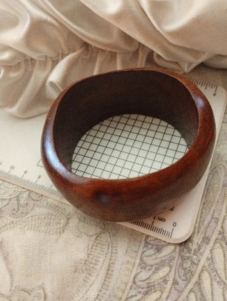 Bracciale vintage palissandro scultoreo