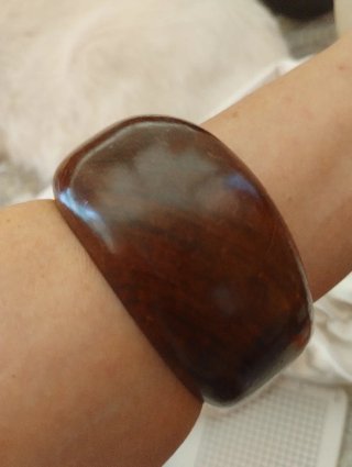 Bracciale vintage palissandro scultoreo