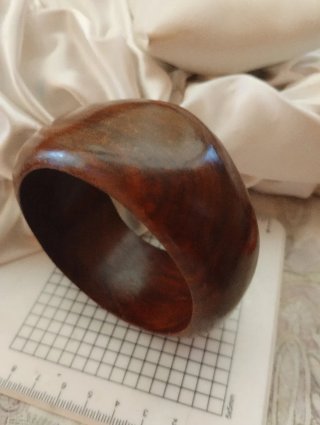 Bracciale vintage palissandro scultoreo