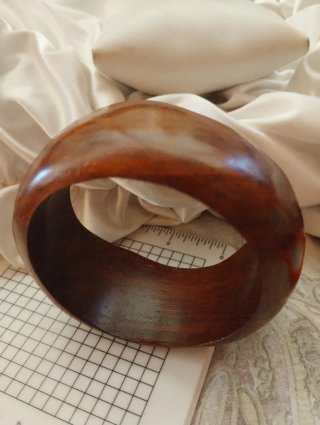 Bracciale vintage palissandro scultoreo