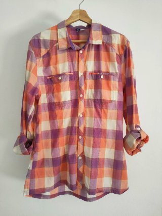 Camisa de algodón a cuadros