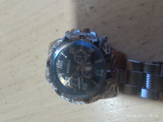 Reloj SAIGELA Hombre Negro/Plateado
