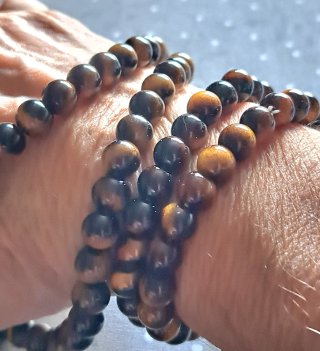 Set collana + 2 bracciali occhio di tigre