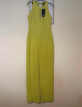 Vestido de fiesta verde lima