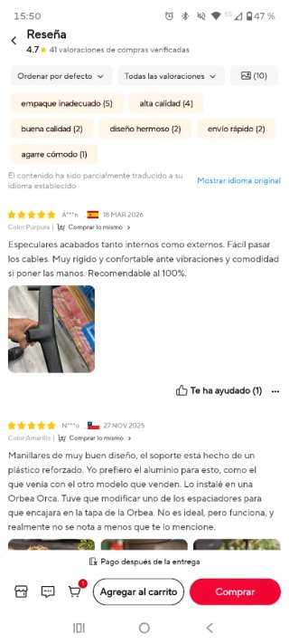 Manillar carbono carretera 31.8mm
