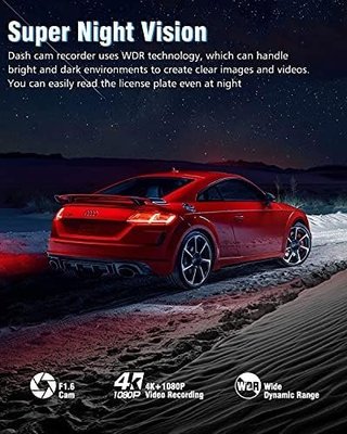 Dashcam 4K Ultra Angular y Aparcamiento · Nuevo