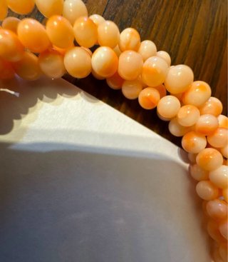 Collana corallo rosa antica 3 fili