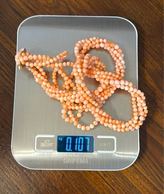 Collana corallo rosa antica 3 fili