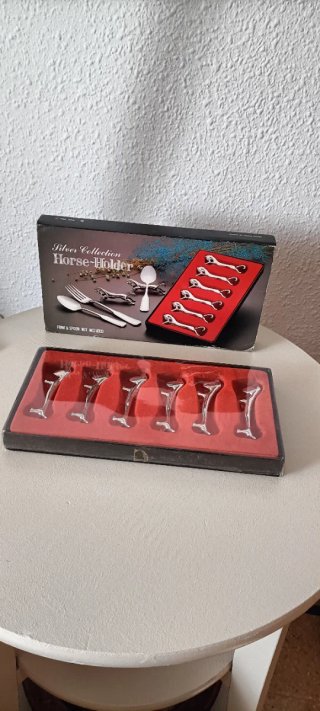 Antiguo Juego 6 Reposa-cubiertos Chapado Plata