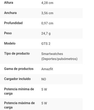Amazfit GTS 2 Smartwatch Negro/Dorado