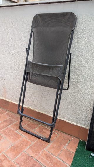 Tumbona plegable gris