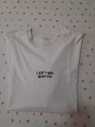 Camiseta Pull&Bear blanca con estampado