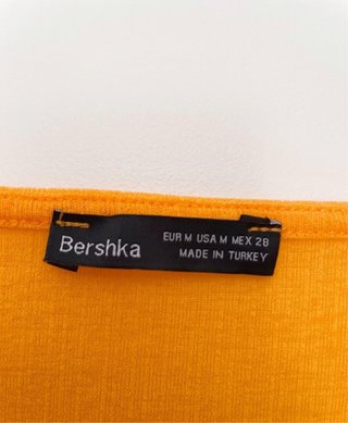 Body Bershka naranja manga larga