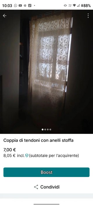 Coppia tendoni e oscurante beige