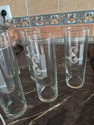 Juego 6 Vasos Tubo J&B
