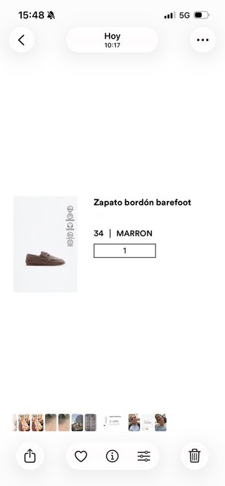 Zapato cordón barefoot talla 34 marrón