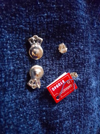 Pendientes chapados en Oro. 18k con perla majorica