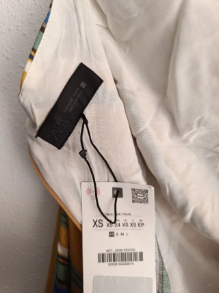 Vestido midi rayas Zara Asimétrico Talla XS