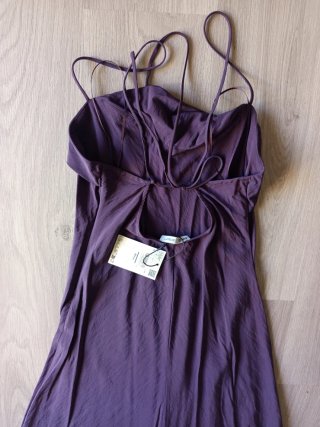 Vestido Mango Talla M Morado