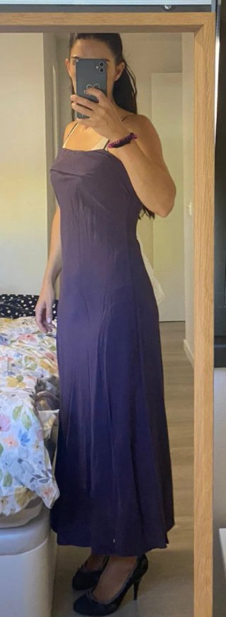 Vestido Mango Talla M Morado