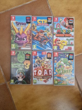 Juegos Nintendo Switch: Spyro, CTR, Mario, Luigi,