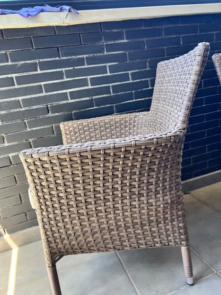 Juego de mesa con  8 Sillas Comedor/Jardín Mimbre