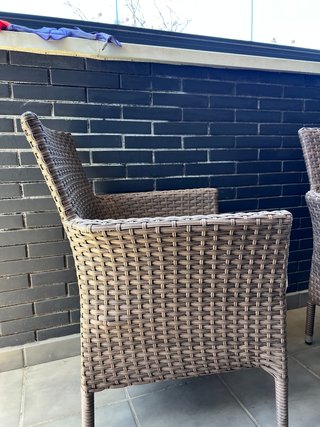 Juego de mesa con  8 Sillas Comedor/Jardín Mimbre