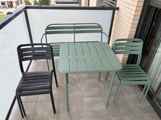 Conjunto terraza Leroy Merlin BERGAME + banco Hesp