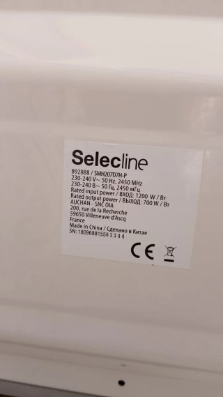 Microondas Selecline Blanco