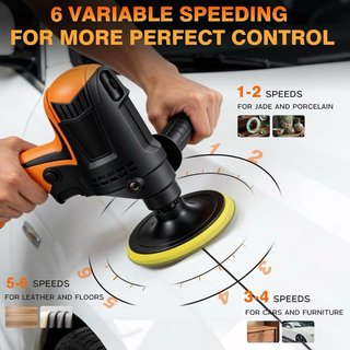 Pulidora Eléctrica 980W · 6 Velocidades · Nueva