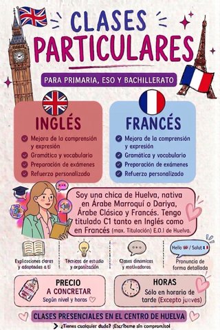 CLASES PARTICULARES: INGLÉS Y FRANCÉS