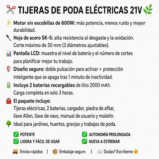 Tijeras de podar eléctricas - Nuevas