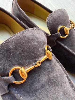 Mocassini Gucci Uomo Pelle Scamosciata Marrone 41
