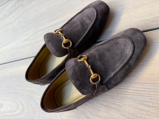 Mocassini Gucci Uomo Pelle Scamosciata Marrone 41
