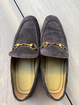 Mocassini Gucci Uomo Pelle Scamosciata Marrone 41