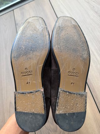 Mocassini Gucci Uomo Pelle Scamosciata Marrone 41