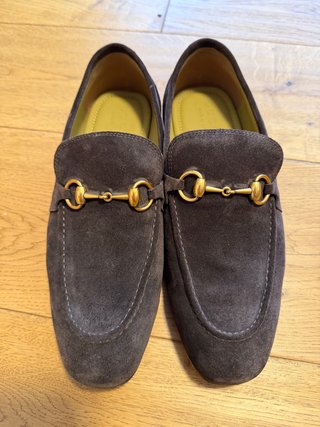 Mocassini Gucci Uomo Pelle Scamosciata Marrone 41