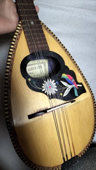 Mandolina Alfredo Albertini de pájaro con funda