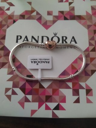 Pulsera Pandora Corazón Bronce 18cm